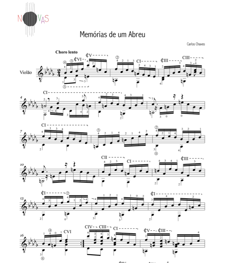 Memórias de um Abreu (Carlos Chaves) - Violão Solo