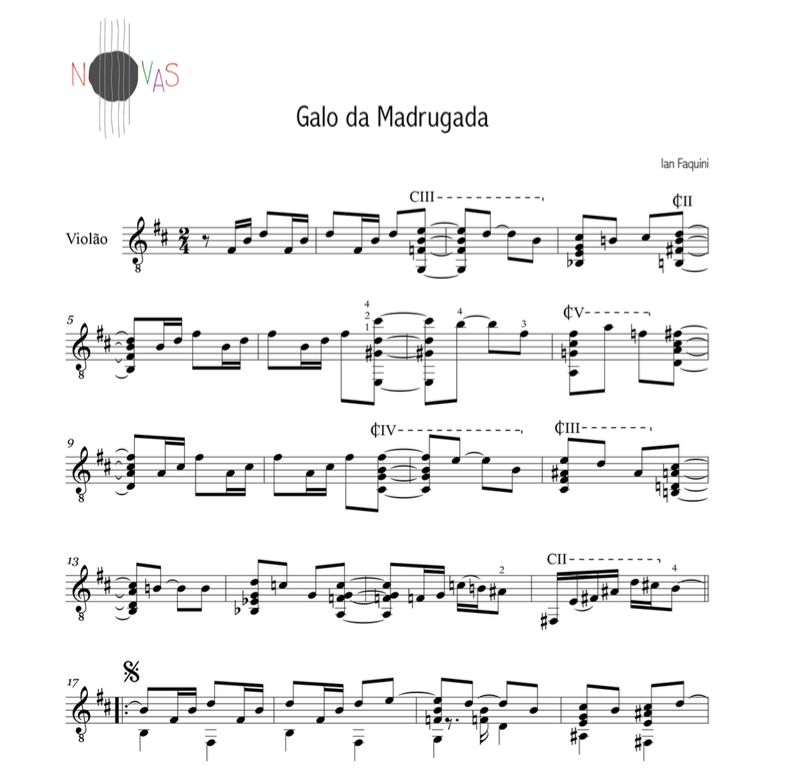 Galo da Madrugada (Ian Faquini) - partitura violão solo