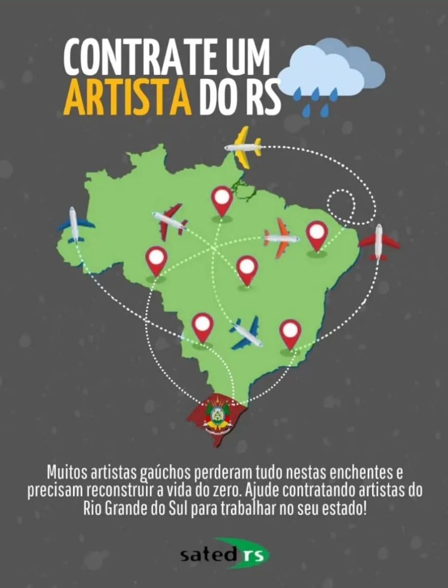 Como ajudar a classe artística gaúcha atingida pela enchente 