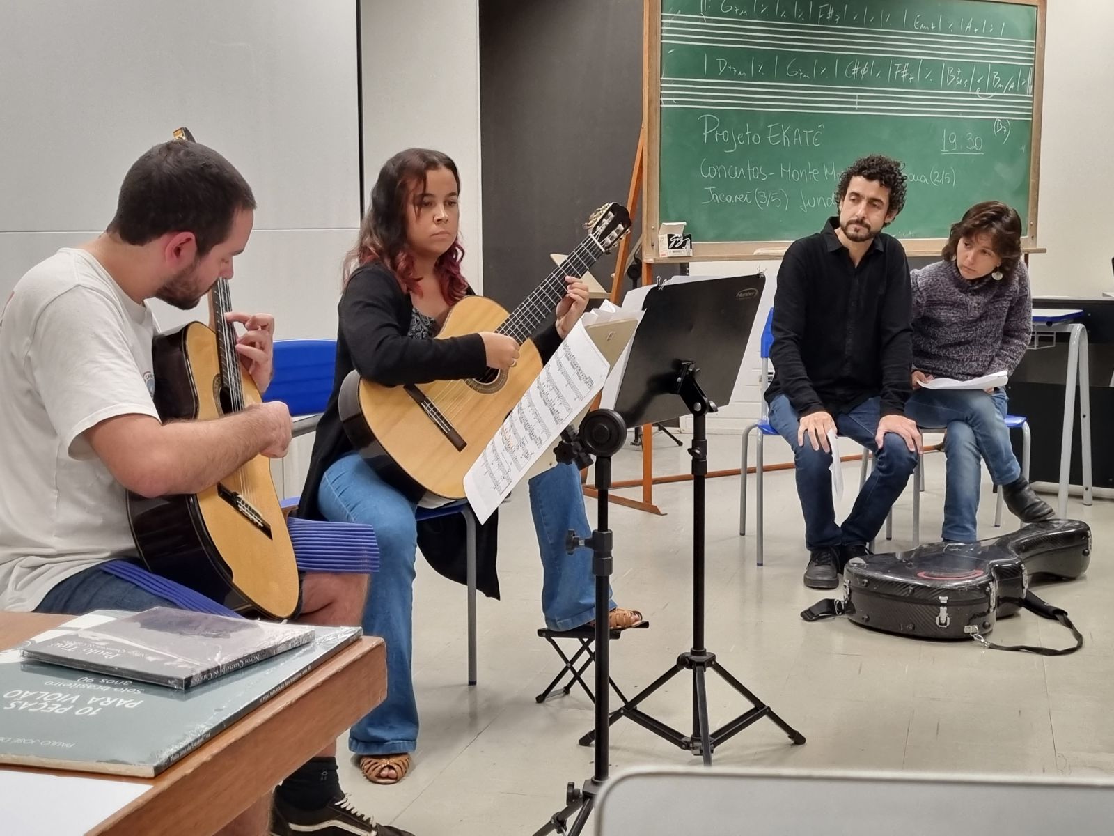 Duo Siqueira Lima realiza masterclass online e gratuita sobre técnica e interpretação - Foto: Masterclass com o Duo Siqueira Lima na Unicamp, no lançamento do projeto Ekatê