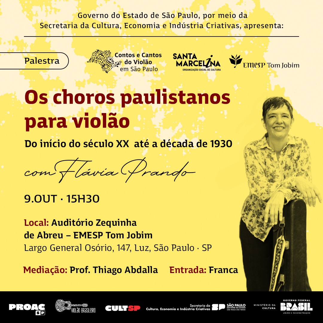 Choros paulistanos para violão do início do século 20 são analisados por Flavia Prando