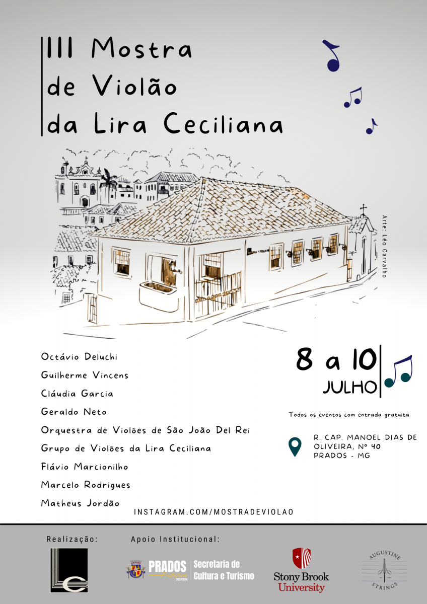 Mostra de Violão da Lira Ceciliana é realizada na cidade mineira de Prados - imagem cartaz