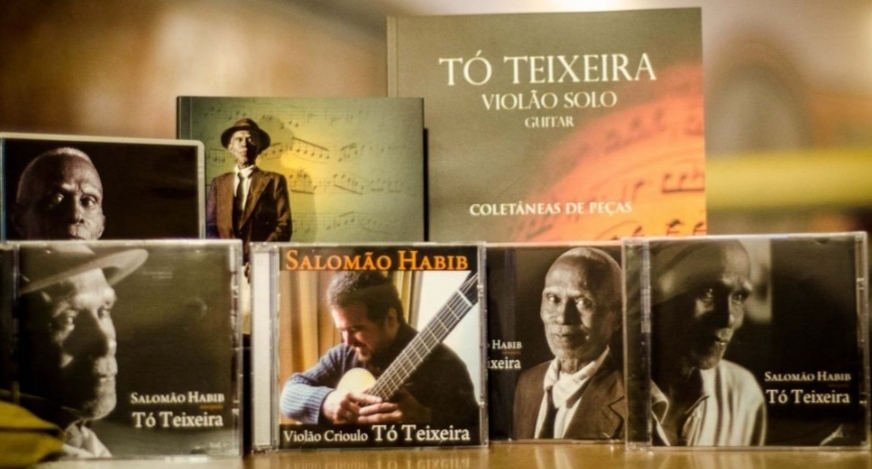 Primeiro violonista negro a realizar concerto no Pará tem obra resgatada em livros e discos - Tó Teixeira - capa livros e discos Salomão Habib