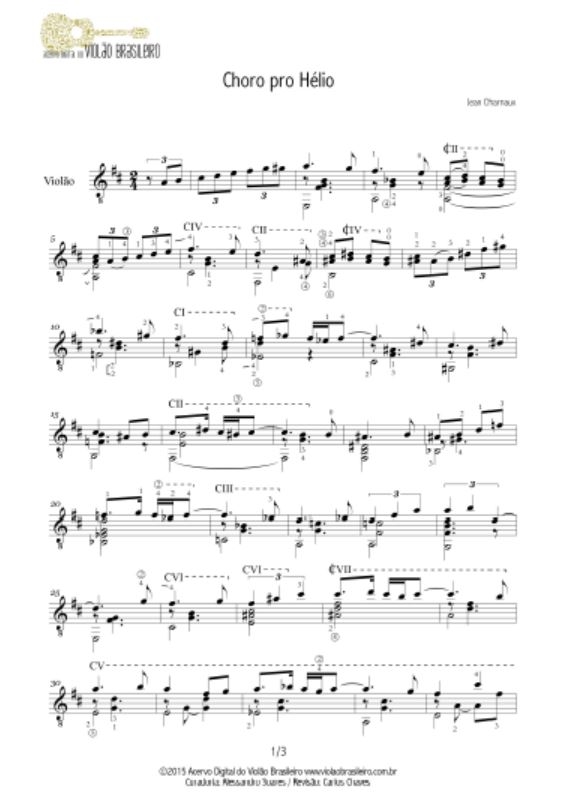 Choro pro Hélio (Jean Charnaux) - violão solo
