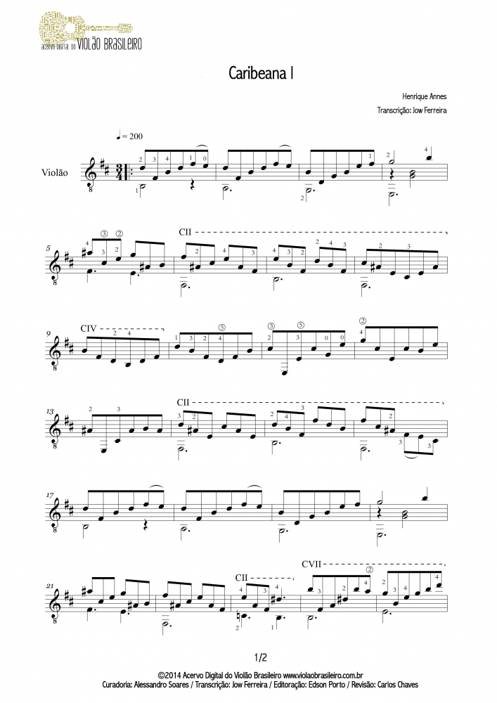 Caribeana 1 (Henrique Annes) - violão solo